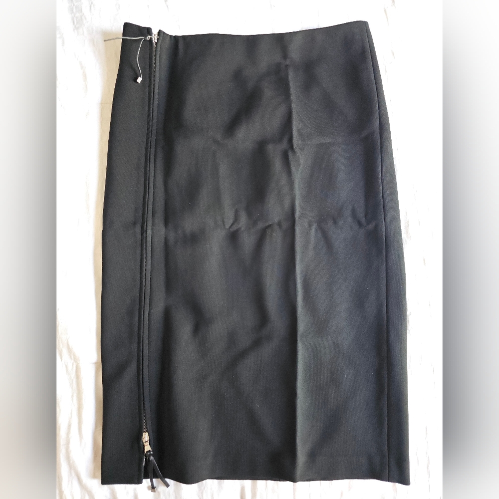 Ralph Lauren Black Pencil Skirt with Zipper Detail